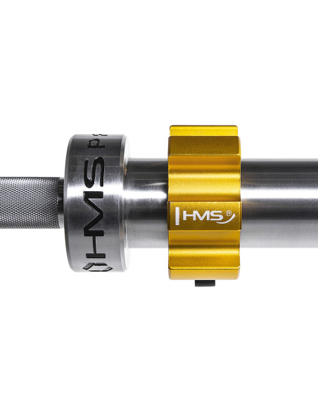 20 KG 2200 MM ОЛИМПИЙСКА ЩАНГА HMS PREMIUM + ZG1500 ЗЛАТНИ ЗАКОЧКИ ЗА ЗАКЛЮЧВАЩА ЧЕЛЮСТ