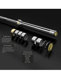 20 KG 2200 MM ОЛИМПИЙСКА ЩАНГА HMS PREMIUM + ZG1500 ЗЛАТНИ ЗАКОЧКИ ЗА ЗАКЛЮЧВАЩА ЧЕЛЮСТ 2