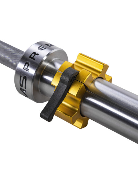 20 KG 2200 MM ОЛИМПИЙСКА ЩАНГА HMS PREMIUM + ZG1500 ЗЛАТНИ ЗАКОЧКИ ЗА ЗАКЛЮЧВАЩА ЧЕЛЮСТ