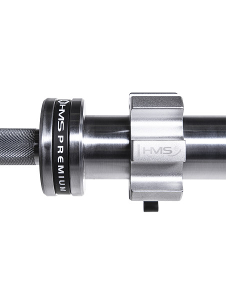 20 KG 2200 MM ОЛИМПИЙСКА ЩАНГА HMS PREMIUM + ZG1500 SILVER LOCK JAW CLAPS (2 БР.)