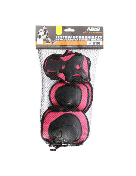 РАЗМЕР M ТЪМНО РОЗОВ КОМПЛЕКТ ПРОТЕКТОРИ