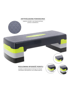 ЗЕЛЕНО/СИВО СТЪПЪЛБА ЗА АЕРОБИКА HMS 2