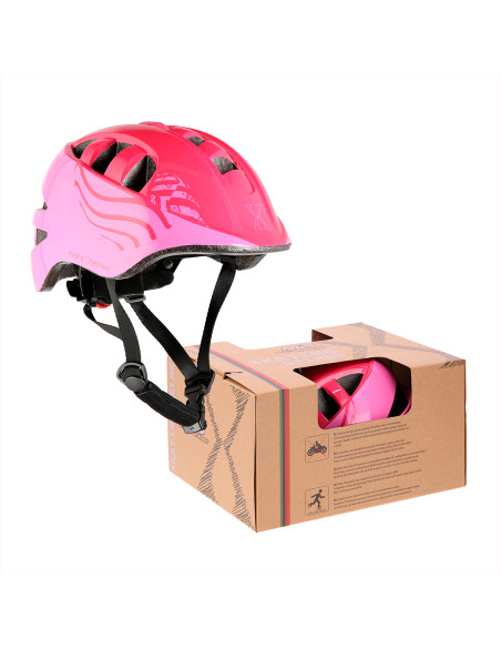 РОЗОВ РАЗМЕР S (51-57 СМ) ДЕТСКА КАСКА NILS EXTEREME