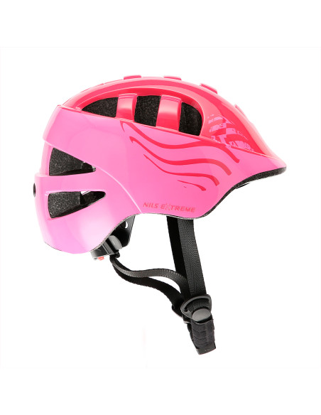 РОЗОВ РАЗМЕР S (51-57 СМ) ДЕТСКА КАСКА NILS EXTEREME
