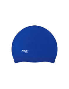 ЕДНОЦВЕТНА BL04 ТЪМНО СИНЯ СИЛИКОНОВА ПЛУВНА ШАПКА NILS AQUA 2