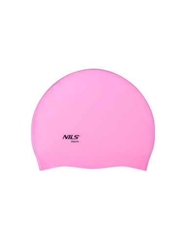 СИЛИКОНОВА ПЛУВНА ШАПКА SOLID PK02 СВЕТЛО РОЗОВА NILS AQUA