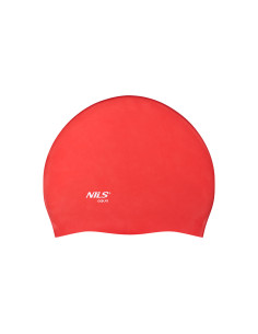 ЕДНОЦВЕТНА RD01 ЧЕРВЕНА СИЛИКОНОВА ПЛУВНА ШАПКА NILS AQUA 2