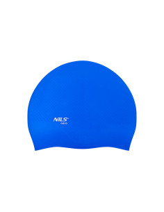 ПЛАВНА СИНЯ ШАПКА ЗА ПЛУВНА СИЛИКОНОВА НА ТОЧКИ NILS AQUA 2