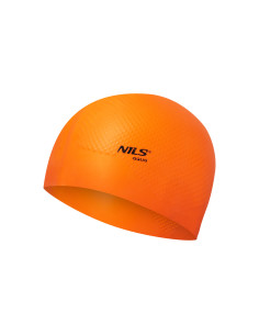 ОБИКНОВЕНА ОРАНЖЕВА ПЛУВНА ШАПКА НА СИЛИКОНОВИ ТОЧКИ NILS AQUA 2
