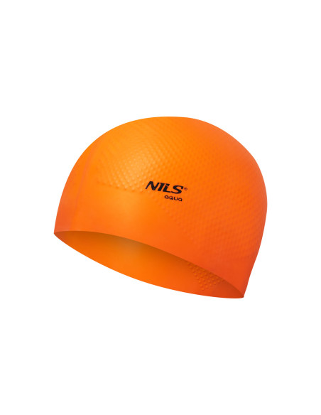 ОБИКНОВЕНА ОРАНЖЕВА ПЛУВНА ШАПКА НА СИЛИКОНОВИ ТОЧКИ NILS AQUA