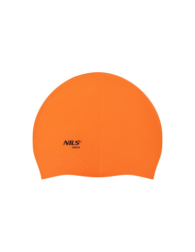 ОБИКНОВЕНА ОРАНЖЕВА ПЛУВНА ШАПКА НА СИЛИКОНОВИ ТОЧКИ NILS AQUA
