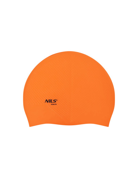 ОБИКНОВЕНА ОРАНЖЕВА ПЛУВНА ШАПКА НА СИЛИКОНОВИ ТОЧКИ NILS AQUA