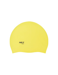 ОБИКНОВЕНА ЖЪЛТА ПЛУВНА ШАПКА СИЛИКОНОВА НА ТОЧКИ NILS AQUA 2