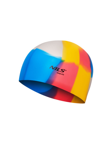ШАПКА ЗА ПЛУВНА МНОГОЦВЕТНА СИЛИКОНОВА NILS AQUA M10