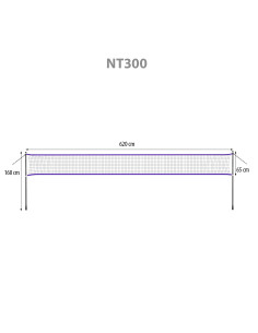 МРЕЖА ЗА БАДМИНТОН 600х60см + ПРЕДПАЗНО ПОКРИВАЛО NILS 2