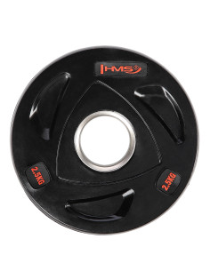ЧЕРНА ОЛИМПИЙСКА ПЛОЧКА С ГУМЕНО ПОКРИТИЕ 2,5 KG HMS 2