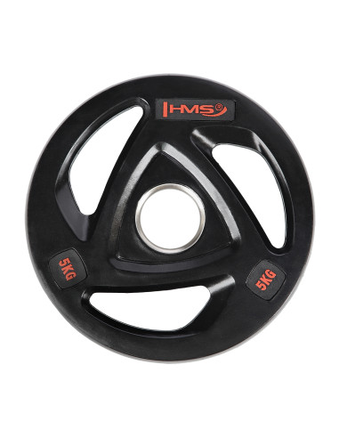 ЧЕРНА ОЛИМПИЙСКА ПЛОЧКА С ГУМЕНО ПОКРИТИЕ 5 КГ HMS