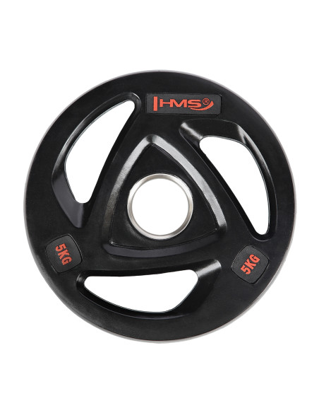 ЧЕРНА ОЛИМПИЙСКА ПЛОЧКА С ГУМЕНО ПОКРИТИЕ 5 КГ HMS