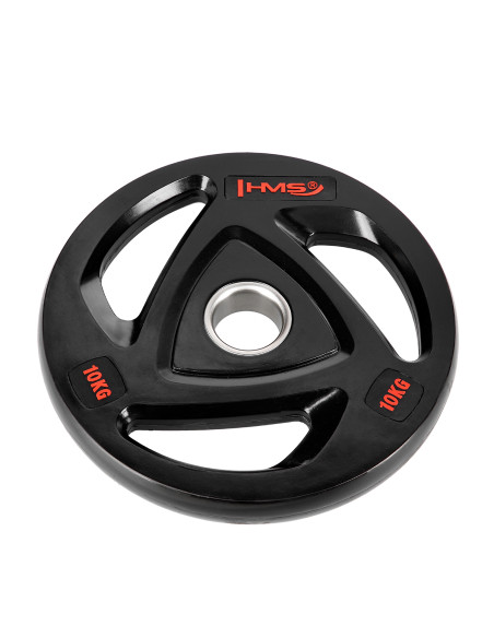 ЧЕРНА ОЛИМПИЙСКА ПЛОЧКА С ГУМЕНО ПОКРИТИЕ 10 КГ HMS