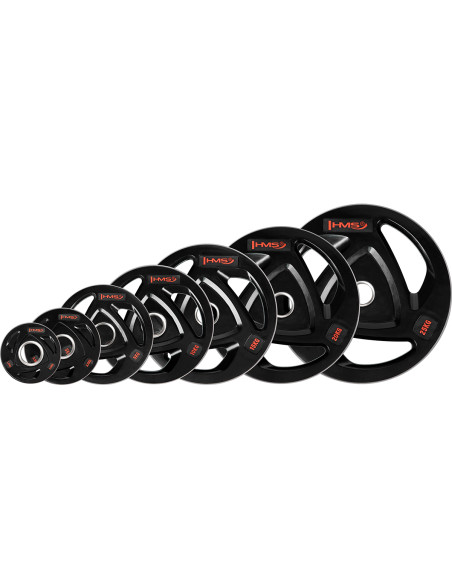 ЧЕРНА ОЛИМПИЙСКА ПЛОЧКА С ГУМЕНО ПОКРИТИЕ 10 КГ HMS