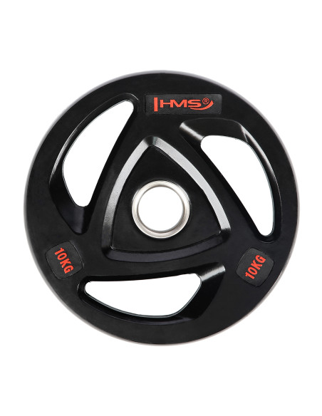 ЧЕРНА ОЛИМПИЙСКА ПЛОЧКА С ГУМЕНО ПОКРИТИЕ 10 КГ HMS