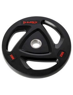 ЧЕРНА ОЛИМПИЙСКА ПЛОЧКА С ГУМЕНО ПОКРИТИЕ 25 КГ HMS