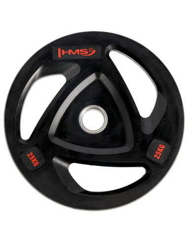 ЧЕРНА ОЛИМПИЙСКА ПЛОЧКА С ГУМЕНО ПОКРИТИЕ 25 КГ HMS