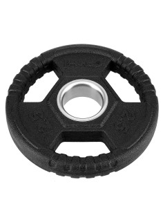 ЧЕРНА ОЛИМПИЙСКА ПЛОЧКА С ГУМЕНО ПОКРИТИЕ 2,5 KG HMS