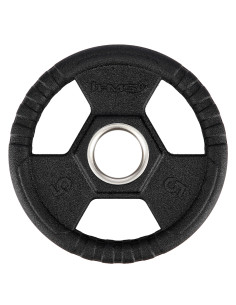 ЧЕРНА ОЛИМПИЙСКА ПЛОЧКА С ГУМЕНО ПОКРИТИЕ 5 КГ HMS 2