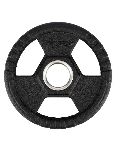 ЧЕРНА ОЛИМПИЙСКА ПЛОЧКА С ГУМЕНО ПОКРИТИЕ 5 КГ HMS