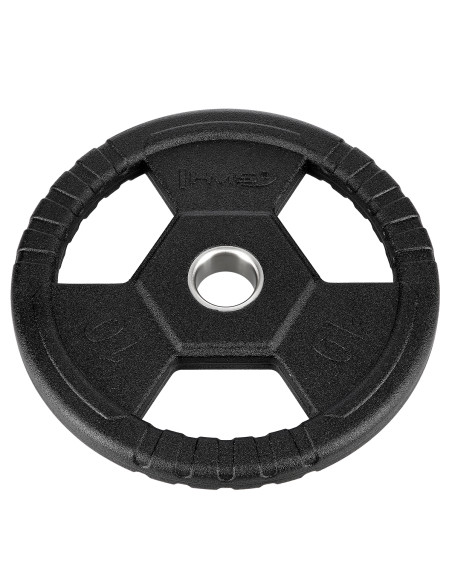 ЧЕРНА ОЛИМПИЙСКА ПЛОЧКА С ГУМЕНО ПОКРИТИЕ 10 КГ HMS