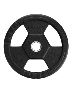 ЧЕРНА ОЛИМПИЙСКА ПЛОЧКА С ГУМЕНО ПОКРИТИЕ 15 КГ HMS 2