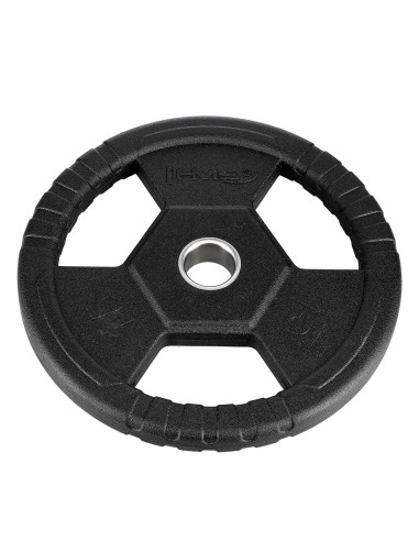 ЧЕРНА ОЛИМПИЙСКА ПЛОЧКА С ГУМЕНО ПОКРИТИЕ 15 КГ HMS