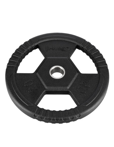 ЧЕРНА ОЛИМПИЙСКА ПЛОЧКА С ГУМЕНО ПОКРИТИЕ 20 КГ HMS