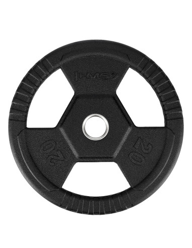 ЧЕРНА ОЛИМПИЙСКА ПЛОЧКА С ГУМЕНО ПОКРИТИЕ 20 КГ HMS