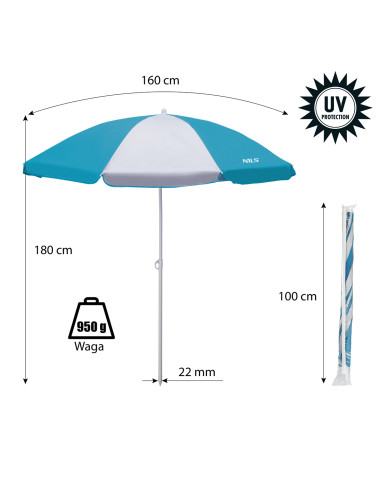 ТЮРКОАЗЕН ПЛАЖЕН ЧАДЪР 180 СМ НИЛС