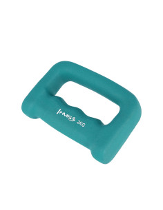 Дъмбел със зелена дръжка от чугун с неопреново покритие 2.0 кг HMS