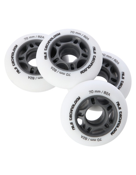 70x24 82A БЕЛИ МАТОВИ РОЛЕРИ (4 бр.) NILS EXTREME