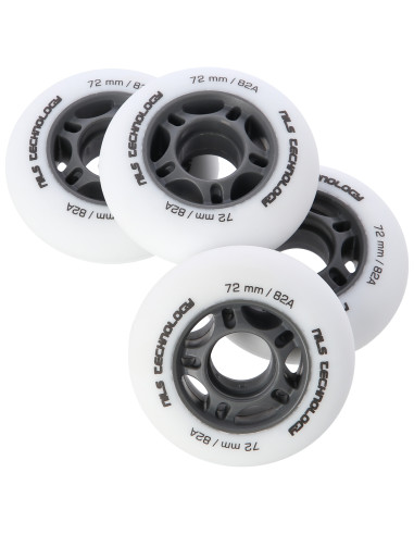 72x24 82A БЕЛИ МАТОВИ РОЛЕРИ (4 бр.) NILS EXTREME