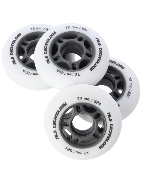 72x24 82A БЕЛИ МАТОВИ РОЛЕРИ (4 бр.) NILS EXTREME