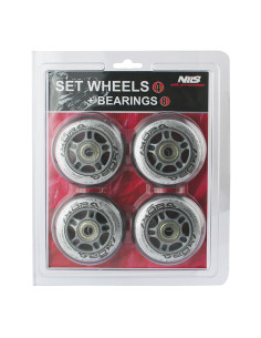 76x24 82A ПРОЗРАЧНИ (4 бр.) + ABEC-7 (8 бр.) КОМПЛЕКТ NILS EXTREME 2