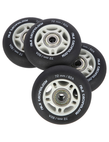 72x24 82A BLACK MATT (4 бр.) + ABEC-9 (8 бр.) КОМПЛЕКТ NILS EXTREME