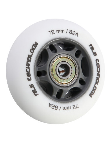 72x24 82A WHITE MATT (4 бр.) + ABEC-9 (8 бр.) КОМПЛЕКТ NILS EXTREME