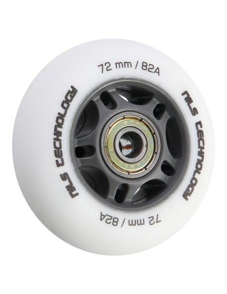 72x24 82A WHITE MATT (4 бр.) + ABEC-9 (8 бр.) КОМПЛЕКТ NILS EXTREME