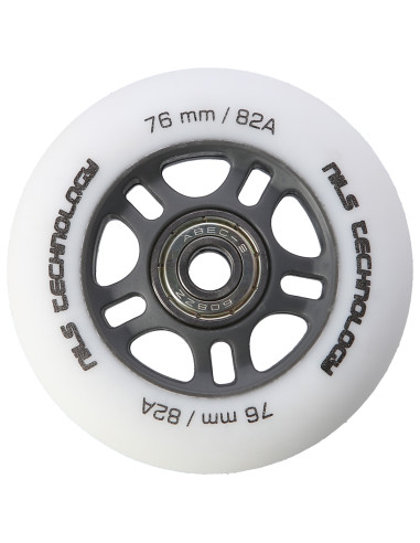 76x24 82A WHITE MATT (4 БР.) + ABEC-9 (8 БР.) КОМПЛЕКТ NILS EXTREME