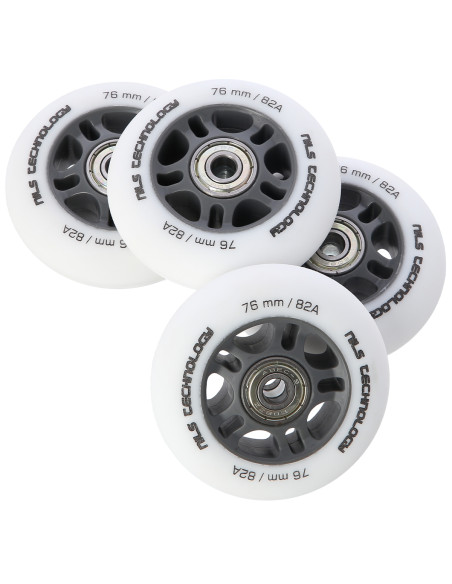 76x24 82A WHITE MATT (4 БР.) + ABEC-9 (8 БР.) КОМПЛЕКТ NILS EXTREME