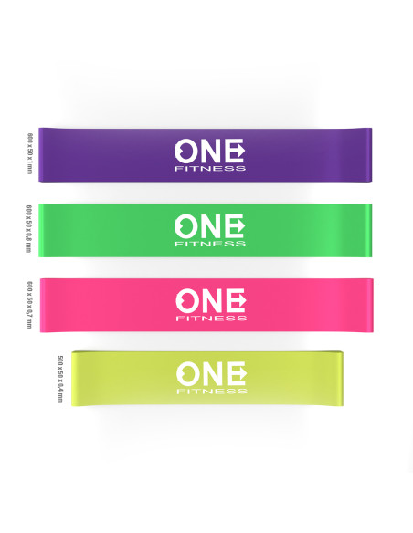 КОМПЛЕКТ04 КОМПЛЕКТ СЪПРОТИВНИ ЛЕНТИ ONE FITNESS