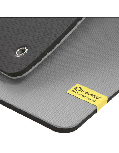 СИВО-ЧЕРНА ПОСТИЛКА ЗА ФИТНЕС С ОЧИ 14060 СМ EVA 15 ММ HMS PREMIUM