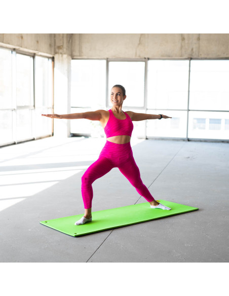 ЗЕЛЕНО-ЧЕРНА ПОСТИЛКА ЗА ФИТНЕС С ОЧИ HMS PREMIUM