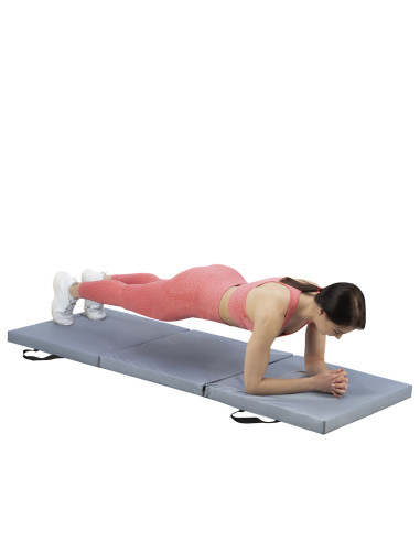 ГИМНАСТИЧЕСКИ МАТРАК СГЪВАЕМ 1800x600MM СИВ HMS PREMIUM